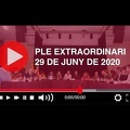 Emissió en directe del Ple extraordinari del 29 de juny de 2020