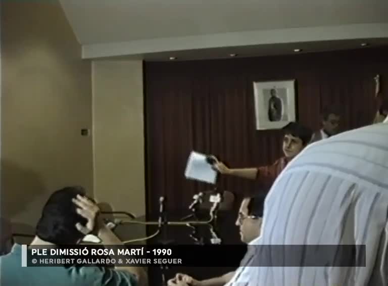 Ple Dimissió Alcaldessa Rosa Martí 1990